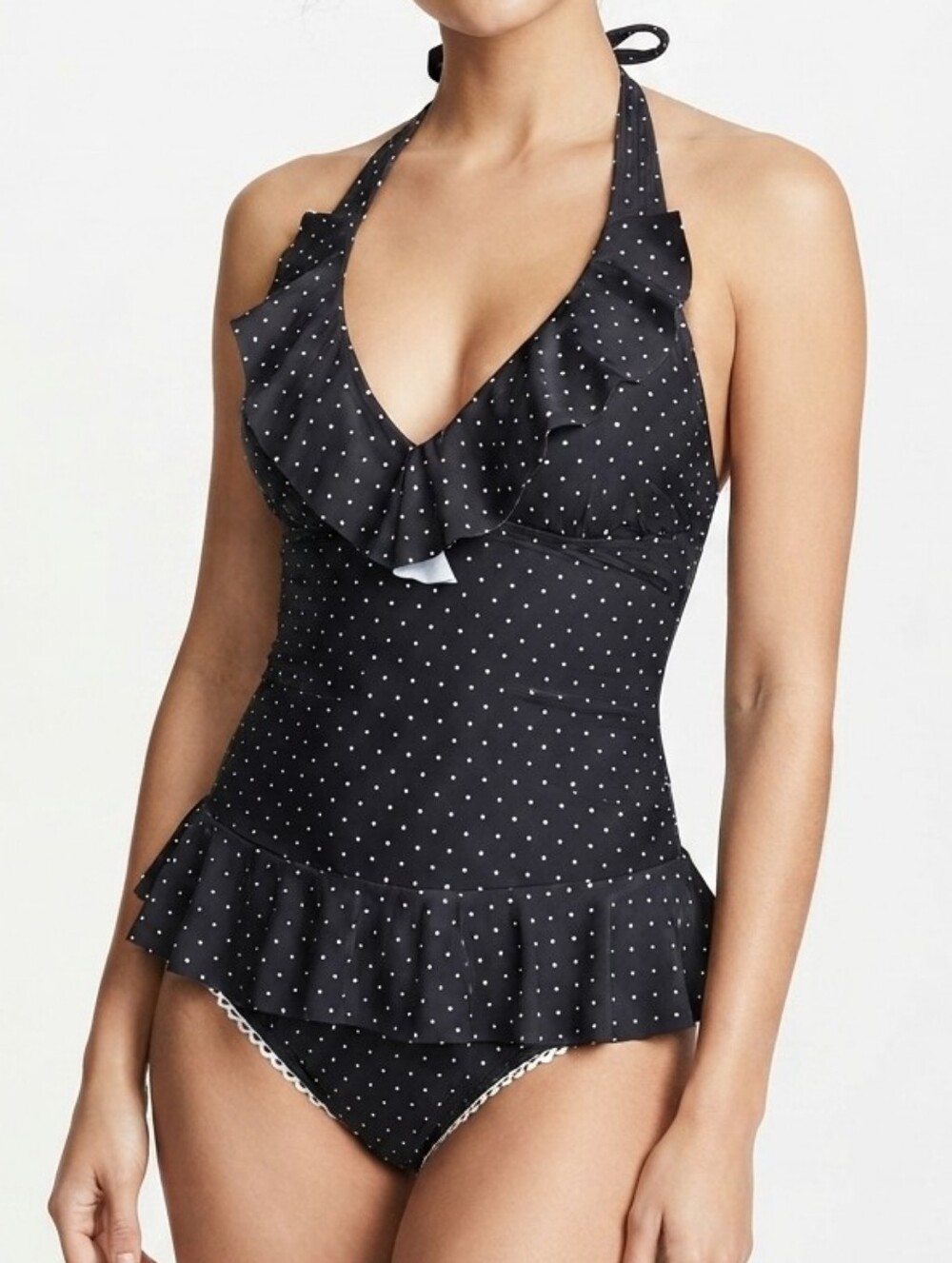 ​Vintage 1950s Aesthetic Polka Dot Swimsuit Size Medium 8/10